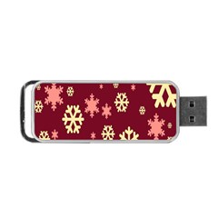 Snowflake Winter Illustration Colour Portable Usb Flash (one Side)