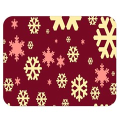 Snowflake Winter Illustration Colour Double Sided Flano Blanket (medium) 