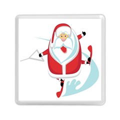 Surfing Snow Christmas Santa Claus Memory Card Reader (square) 