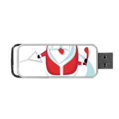 Surfing Snow Christmas Santa Claus Portable Usb Flash (two Sides)