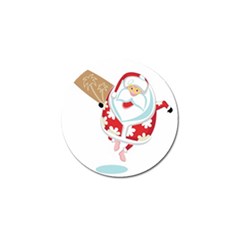 Surfing Christmas Santa Claus Golf Ball Marker (10 Pack)