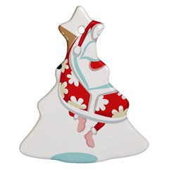 Surfing Christmas Santa Claus Ornament (christmas Tree) 