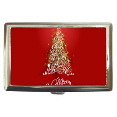 Tree Merry Christmas Red Star Cigarette Money Cases