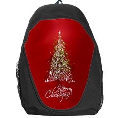 Tree Merry Christmas Red Star Backpack Bag