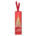 Tree Merry Christmas Red Star Small Book Marks Front