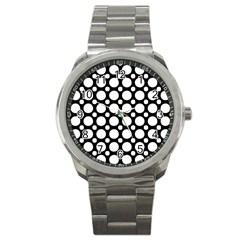 Tileable Circle Pattern Polka Dots Sport Metal Watch