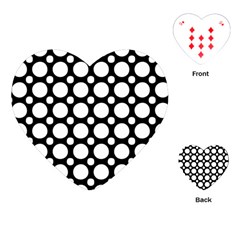 Tileable Circle Pattern Polka Dots Playing Cards (heart) 