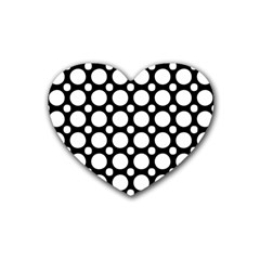 Tileable Circle Pattern Polka Dots Heart Coaster (4 Pack)  by Alisyart