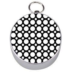 Tileable Circle Pattern Polka Dots Silver Compasses by Alisyart