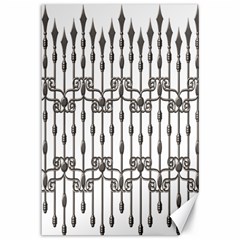 Iron Fence Grey Strong Canvas 12  X 18  