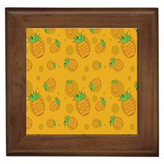 Fruit Pineapple Yellow Green Framed Tiles