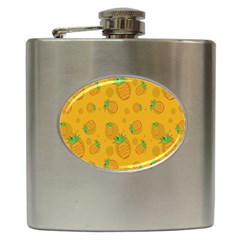 Fruit Pineapple Yellow Green Hip Flask (6 oz)