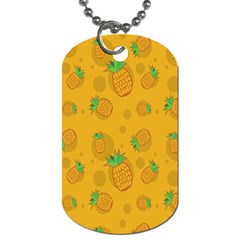 Fruit Pineapple Yellow Green Dog Tag (Two Sides)