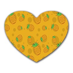 Fruit Pineapple Yellow Green Heart Mousepads