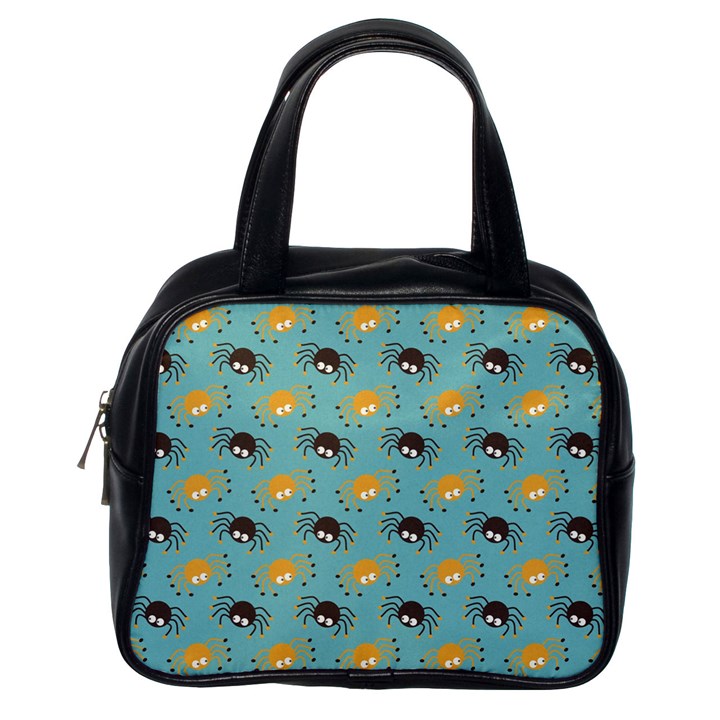 Spider Grey Orange Animals Cute Cartoons Classic Handbags (One Side)