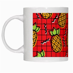 Fruit Pineapple Red Yellow Green White Mugs by Alisyart