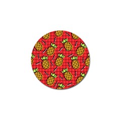Fruit Pineapple Red Yellow Green Golf Ball Marker by Alisyart