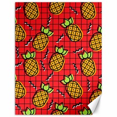 Fruit Pineapple Red Yellow Green Canvas 12  X 16   by Alisyart