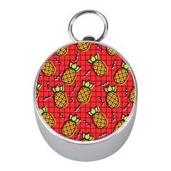 Fruit Pineapple Red Yellow Green Mini Silver Compasses