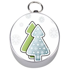 Tree Spruce Xmasts Cool Snow Silver Compasses by Alisyart