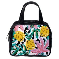 Fruit Pattern Pineapple Leaf Classic Handbags (one Side)