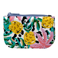 Fruit Pattern Pineapple Leaf Large Coin Purse
