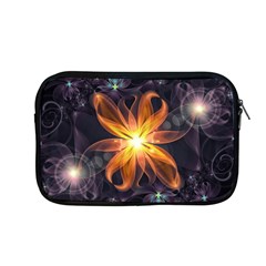 Beautiful Orange Star Lily Fractal Flower At Night Apple Macbook Pro 13  Zipper Case by jayaprime