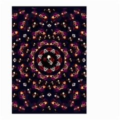 Floral Skulls In The Darkest Environment Small Garden Flag (two Sides) by pepitasart