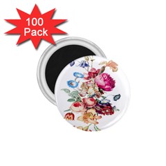 Fleur Vintage Floral Painting 1 75  Magnets (100 Pack)  by Celenk