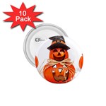Funny Halloween Pumpkins 1.75  Buttons (10 pack) Front
