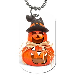 Funny Halloween Pumpkins Dog Tag (one Side) by gothicandhalloweenstore