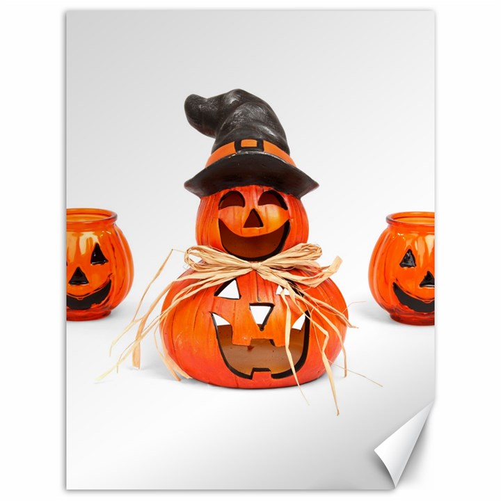 Funny Halloween Pumpkins Canvas 12  x 16  