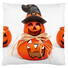 Funny Halloween Pumpkins Large Cushion Case (one Side) by gothicandhalloweenstore