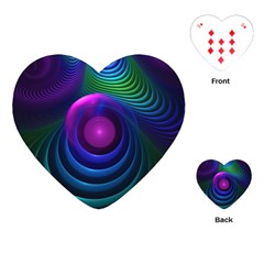 Beautiful Rainbow Marble Fractals In Hyperspace Playing Cards (heart)  by jayaprime