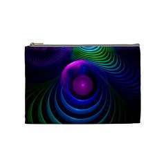 Beautiful Rainbow Marble Fractals in Hyperspace Cosmetic Bag (Medium) 