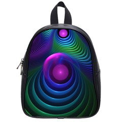 Beautiful Rainbow Marble Fractals in Hyperspace School Bag (Small)