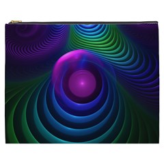 Beautiful Rainbow Marble Fractals in Hyperspace Cosmetic Bag (XXXL) 