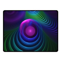 Beautiful Rainbow Marble Fractals In Hyperspace Double Sided Fleece Blanket (small)  by jayaprime