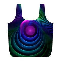 Beautiful Rainbow Marble Fractals In Hyperspace Full Print Recycle Bags (l)  by jayaprime