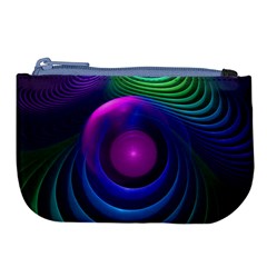 Beautiful Rainbow Marble Fractals in Hyperspace Large Coin Purse