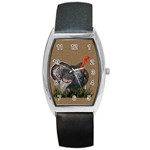 Thanksgiving Turkey Barrel Style Metal Watch Front