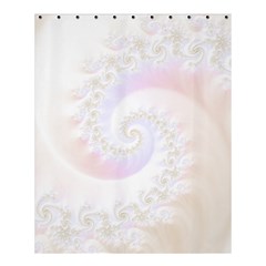 Mother Of Pearls Luxurious Fractal Spiral Necklace Shower Curtain 60  X 72  (medium)  by jayaprime