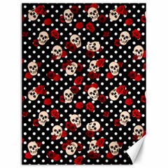 Skulls And Roses Canvas 12  X 16   by Valentinaart