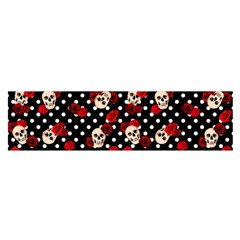 Skulls And Roses Satin Scarf (oblong)