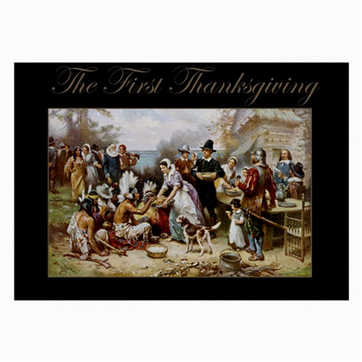 The First Thanksgiving Large Glasses Cloth (2-Side)