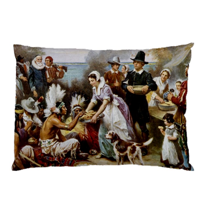 The First Thanksgiving Pillow Case (Two Sides)