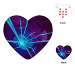 Beautiful Bioluminescent Sea Anemone Fractalflower Playing Cards (Heart)  Front