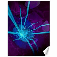 Beautiful Bioluminescent Sea Anemone Fractalflower Canvas 36  X 48  