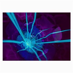 Beautiful Bioluminescent Sea Anemone Fractalflower Large Glasses Cloth (2-side)