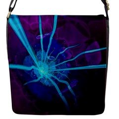 Beautiful Bioluminescent Sea Anemone Fractalflower Flap Messenger Bag (s) by jayaprime